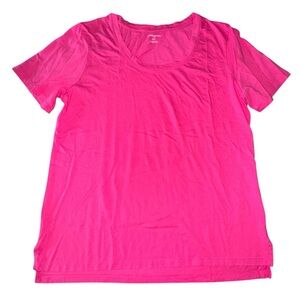 Eddie Bauer Ladies XL Flamingo Cotton/Modal Scoop Neck Short-Sleeve Tee